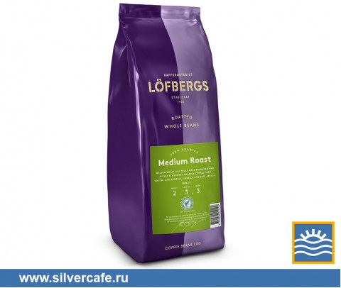 Кофе Lofbergs  Medium Roast в зернах