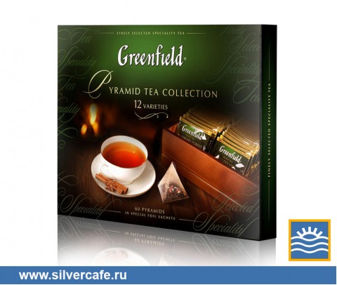 Чай Greenfield Подарки  Набор Ассорти 12 вкусов пирамид.