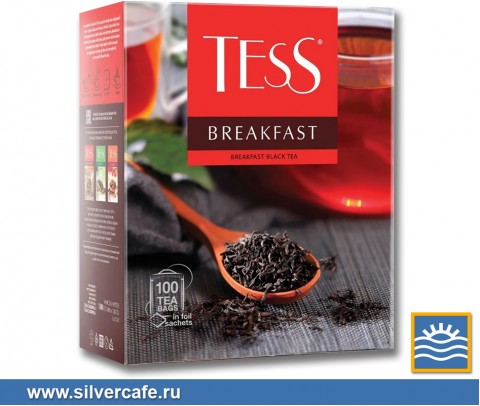 Чай Tess пакетики 100 pack  Black Tea Breakfast пак/конв