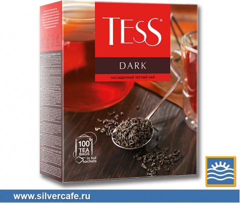Чай Tess пакетики 100 pack  Black Tea Dark пак/конв