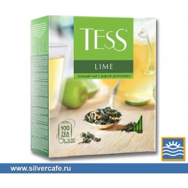Чай Tess пакетики 100 pack  Green Tea Lime пак/конв