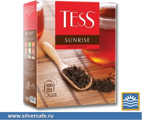 Чай Tess пакетики 100 pack  Black Tea Sunrise пак/конв