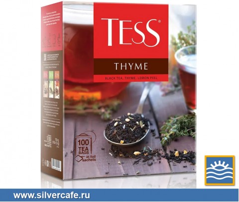 Чай Tess пакетики 100 pack  Black Tea Thyme пак/конв