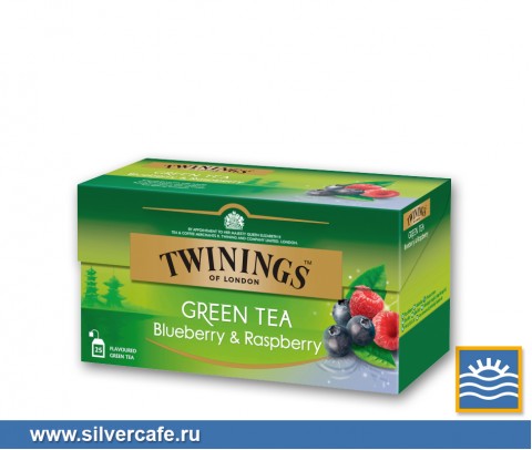 Чай Twinings  Green Blueberry Raspberry пакетир.